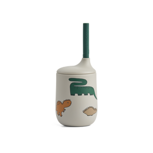 Liewood Ellis printed sippy cup, Dinosaurs / Mist