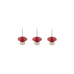 OYOY Christmas mushroom ripustettava koriste 3 kpl/pkt