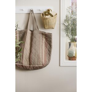 Ib Laursen Tikattu kassi 25 x 45 x 40 cm, beige/ruskea/ruoste