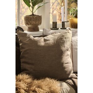 Ib Laursen Cushion cover linen 50 x 50 cm, chocolate