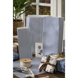 Ib Laursen Gift bag Blue stripes M 18x28,5x10 cm
