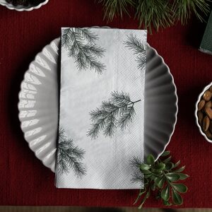 Storefactory Vintergran servetit 11 x 21 cm valkoinen, 16 kpl/pkt