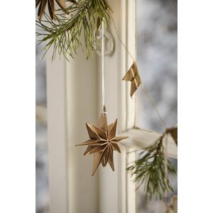 Ib Laursen Star for hanging 10-sided Stella natural, Ø 8 cm