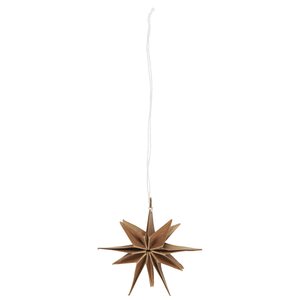 Ib Laursen Star for hanging 10-sided Stella natural, Ø 8 cm