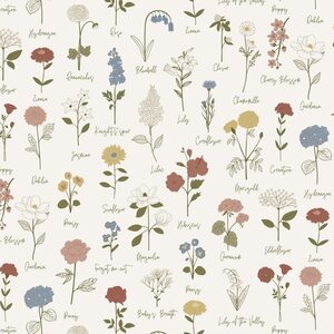 Ib Laursen Grand Ma's garden gift wrapping paper 52,5 cm x 2 m