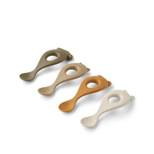 Liewood Liva silicone spoon 4 pcs/pkt, sandy multi mix