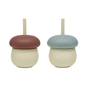 OYOY Mushroom cup with straw CHOOSE COLOUR