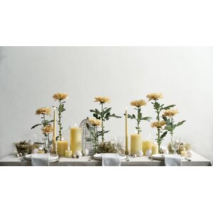 Uyuni LED pillar candle 5 x 2,8 cm, wheat yellow melted