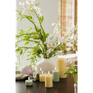Uyuni LED pillar candle 5 x 7,5 cm, wheat yellow melted