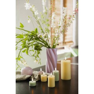 Uyuni LED pillar candle 5 x 7,5 cm, wheat yellow melted
