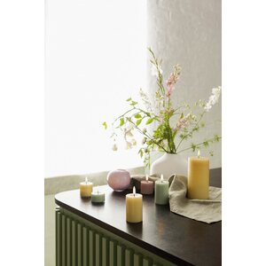 Uyuni LED pillar candle 5 x 7,5 cm, wheat yellow melted