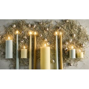 Uyuni LED pillar candle 5 x 7,5 cm, wheat yellow melted
