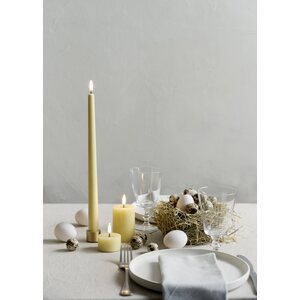Uyuni LED taper candle 25 cm 2 pcs/pkt, wheat yellow