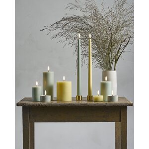 Uyuni LED taper candle 25 cm 2 pcs/pkt, wheat yellow