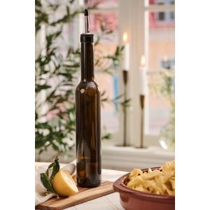 Ib Laursen oil/vinegar bottle with pourer 390 ml, brown