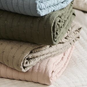 Ib Laursen Quilted blanket 130 x 180 cm, linen