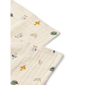 Liewood Lewis harsot 65 x 65 cm 2kpl/pkt, Aviator / Ecru