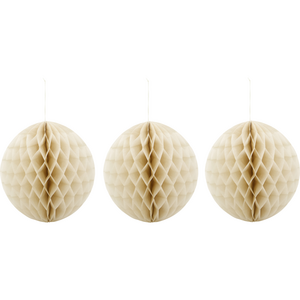 House Doctor Orb paperikoriste 3 kpl/pkt 20 cm, norsunluu