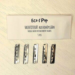 Eco & Pop Vaihtoterät kasvohöylään, 5 kpl/pkt