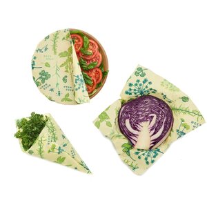 Bee`s Wrap Vegaaninen ruokakääre 3 kpl/pkt, pieni/keskikokoinen/suuri - VALITSE KUOSI