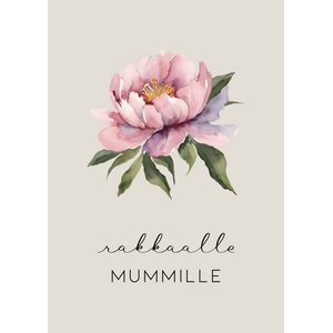 Rakkaalle mummille kortti