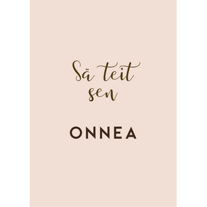 Sä teit sen ONNEA kortti - VALITSE VÄRI