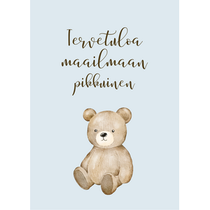 Tervetuloa maailmaan pikkuinen, nalle - VALITSE VÄRI