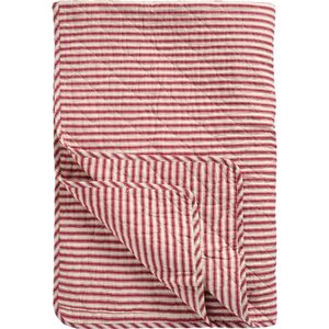 Ib Laursen Quilted blanket 130 x 180 cm, red/white stripes