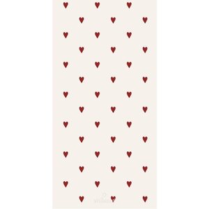 Ib Laursen Red hearts napkins 40 x 40 cm, 16 pcs/pkt
