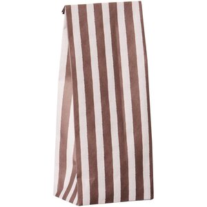 Ib Laursen Lahjapussi Brown stripes textile look XS 9 x 22,5 x 6 cm