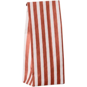 Ib Laursen Lahjapussi Red stripes textile look XS 9 x 22,5 x 6 cm