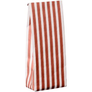 Ib Laursen Lahjapussi Red stripes textile look S 12x30,5x7 cm