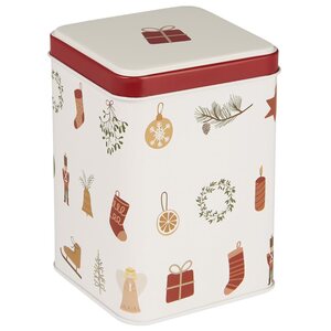 Ib Laursen Metal jar with lid My Nostalgic Christmas 8,7 x 12,5 x 8,7 cm