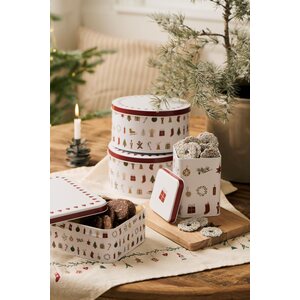 Ib Laursen Metal jar with lid My Nostalgic Christmas 8,7 x 12,5 x 8,7 cm