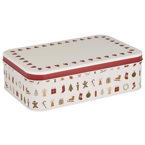 Ib Laursen Metal jar with lid My Nostalgic Christmas 14,1 x 6,5 x 21,9 cm