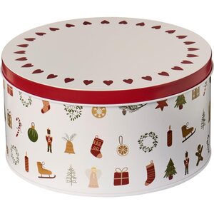 Ib Laursen Metal jar with lid My Nostalgic Christmas 16,8 x 9 cm