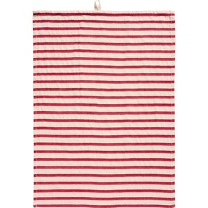 Ib Laursen Olga kitchen towel 50 x 70 cm, off-white/red