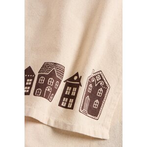 Ib Laursen Pauline kitchen towel 50 x 70 cm, off-white/brown