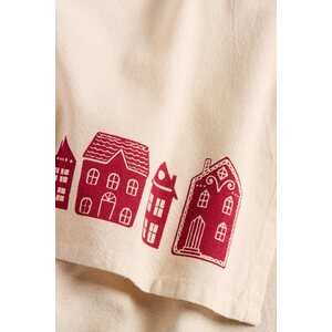 Ib Laursen Sally kitchen towel 50 x 70 cm, off-white/red