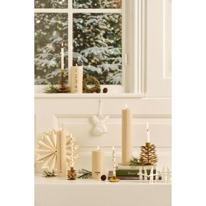 Ib Laursen Advent candle 15 cm, sand/brown