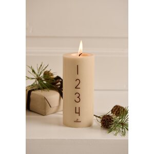 Ib Laursen Advent candle 15 cm, sand/brown
