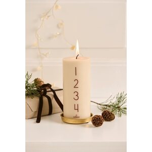 Ib Laursen Advent candle 15 cm, sand/brown