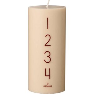 Ib Laursen Advent candle 15 cm, sand/brown