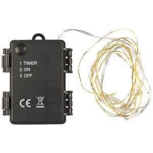 Ib Laursen Wire string lights with 20 LED lights, outdoor