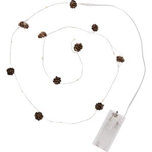 Ib Laursen Wire string lights with 10 LED lights and cones, indoor HUOM MITKÄ PATTERIT