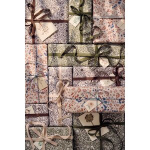Ib Laursen Paisley gift wrapping paper 52,5 cm x 2 m, green