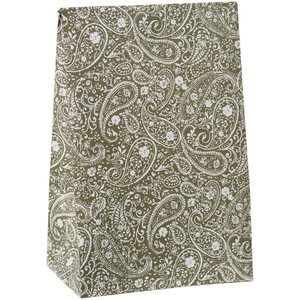 Ib Laursen Gift bag Paisley M 18x28,5x10 cm, green
