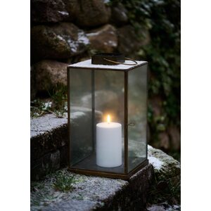 Uyuni Led-ulkokynttilä 8,4 x 20 cm, valkoinen