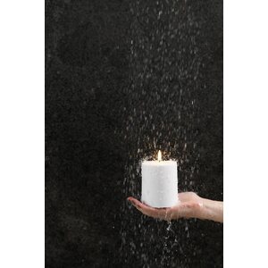 Uyuni Led-ulkokynttilä 8,4 x 10 cm, valkoinen