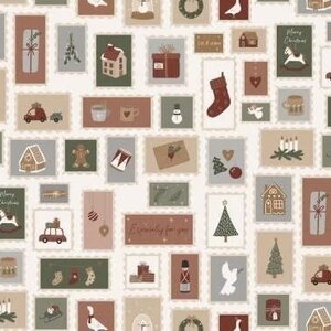Ib Laursen Christmas stamps lahjapaperi 52,5 cm x 5 m